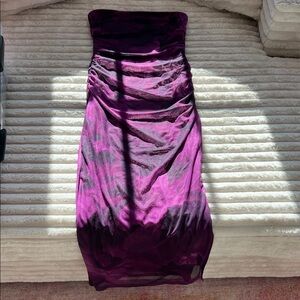 Chic Strapless Dress in Deep Purple